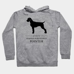 German Wirehaired Pointer Black Silhouette Hoodie